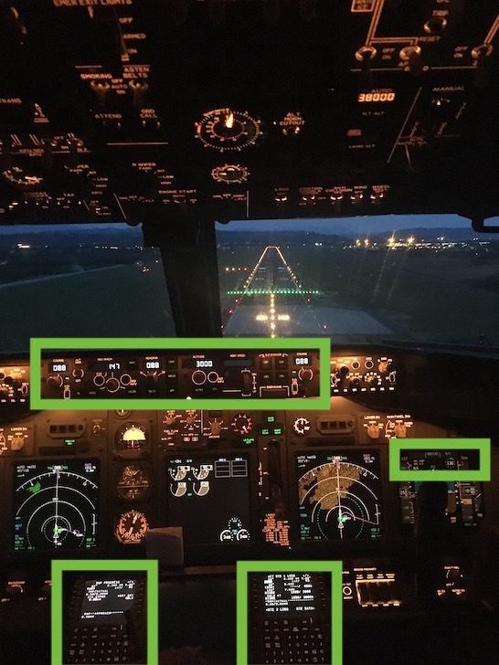 Un cockpit de Boeing 737NG